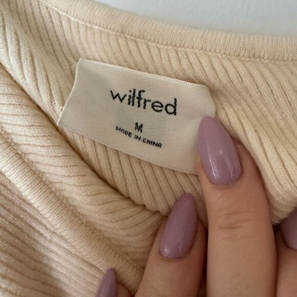 Wilfred Cream One-Shoulder Knit Top | Never Worn | Adorable Fit - Size M - Picture 6 of 10